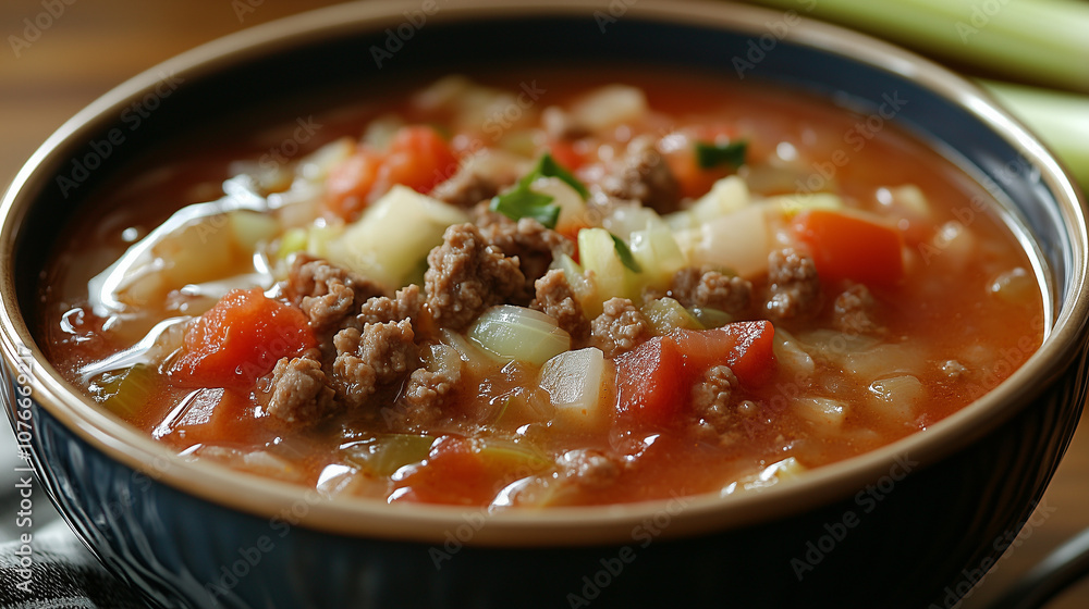 Hearty vegetable and beef stew served in a rustic wooden bowl, garnished with fresh parsley and surrounded by vibrant tomatoes. Hearty vegetable and beef stew served in a rustic wooden bowl, garnished with fresh parsley and surrounded by vibrant tomatoes.