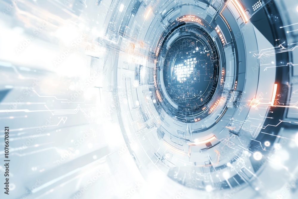 Obraz premium high-tech futuristic science background