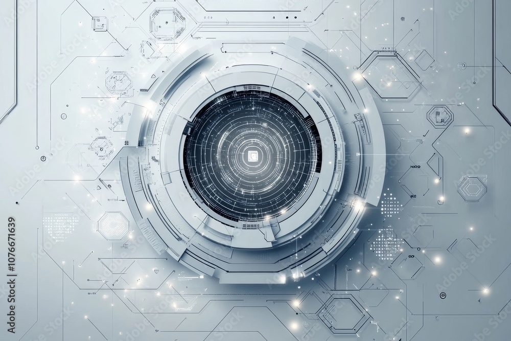 Obraz premium high-tech futuristic science background