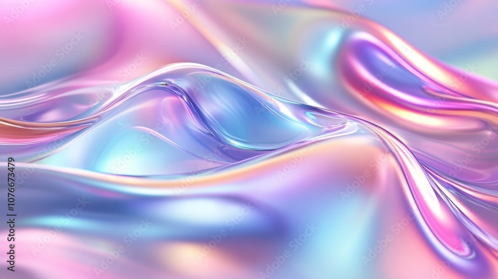 A shimmering wave of pastel-colored fabric flows gracefully in soft, undulating patterns, capturing light and reflections in a serene environment A shimmering wave of pastel-colored fabric flows gracefully in soft, undulating patterns, capturing light and reflections in a serene environment