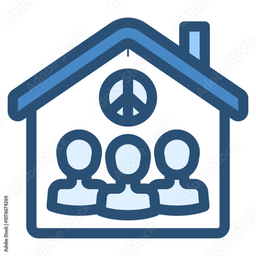 asylum house for refugees icon
