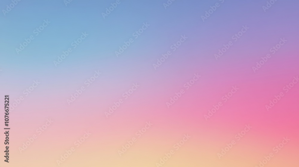Fototapeta premium A serene gradient of pastel colors transitioning from blue to pink at dusk, creating a calming atmosphere in nature