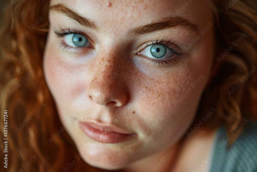 Portrait photo of a smiling beautiful body positive woman created with ai generative Portrait photo of a smiling beautiful body positive woman created with ai generative