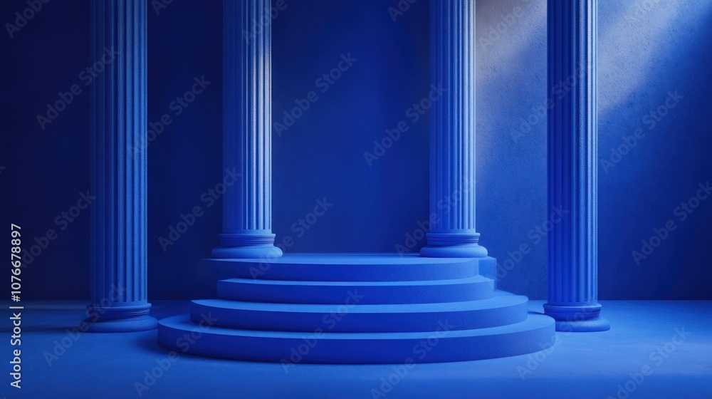 Abstract Blue Columns Abstract Blue Columns