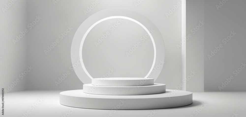 White Podium Gradient Light Effect White Podium Gradient Light Effect