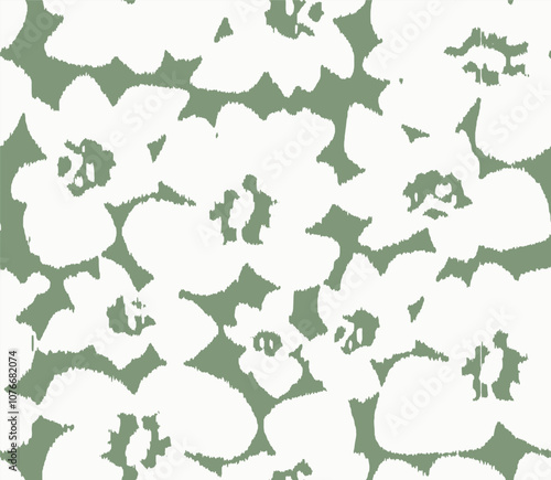 Hand-drawn exotic floral geometric pattern. Vector seamless pattern