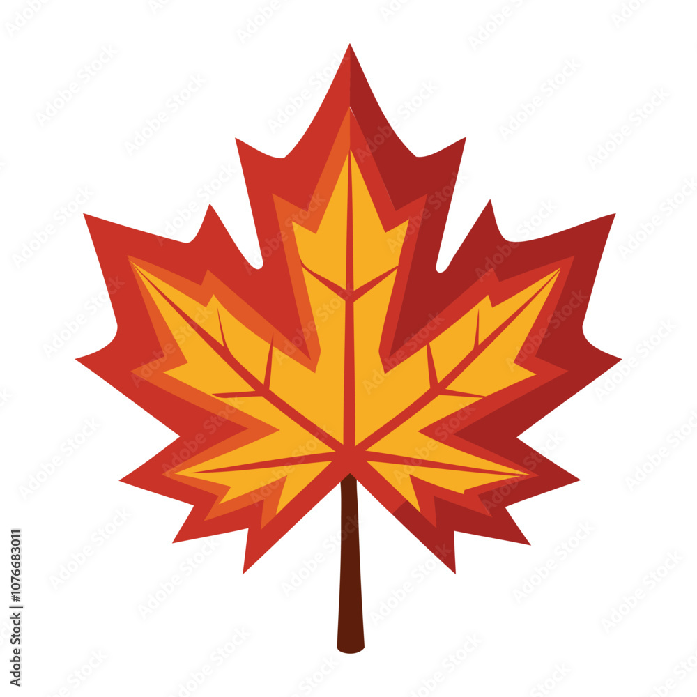 Fototapeta premium maple leaf icon vector for nature and botanical projects