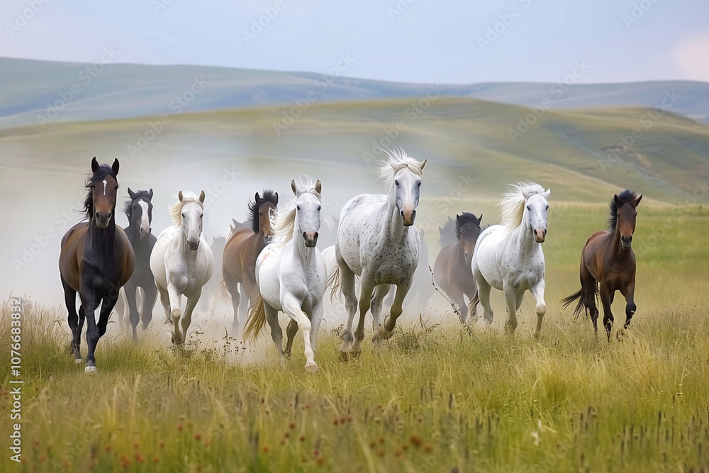 Obraz premium herd of horses
