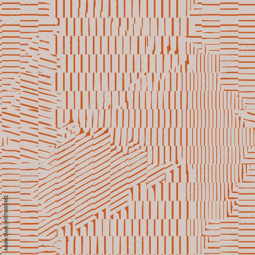 Dyed coastal stripes. Interior decorative weave texture on canvas. Structure vertical irregular artistic striped fabric design . Allover printed . Boho, dyed eclectic texture. Seamless pattern 
