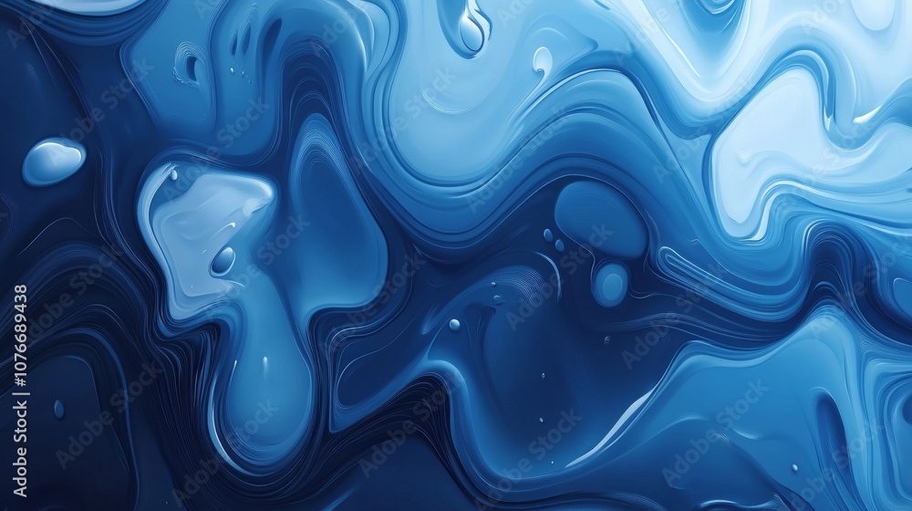 Flowing blue abstract pattern with varying shades, depicting fluidity and depth in an artistic representation Flowing blue abstract pattern with varying shades, depicting fluidity and depth in an artistic representation