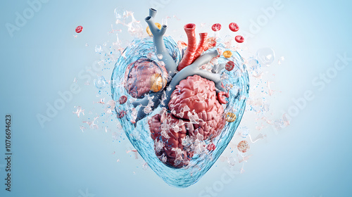 Health care concept Preventing diseases from the environment includes taking care of your health by eating, drinking, and living correctly to escape the threat of various pollution.