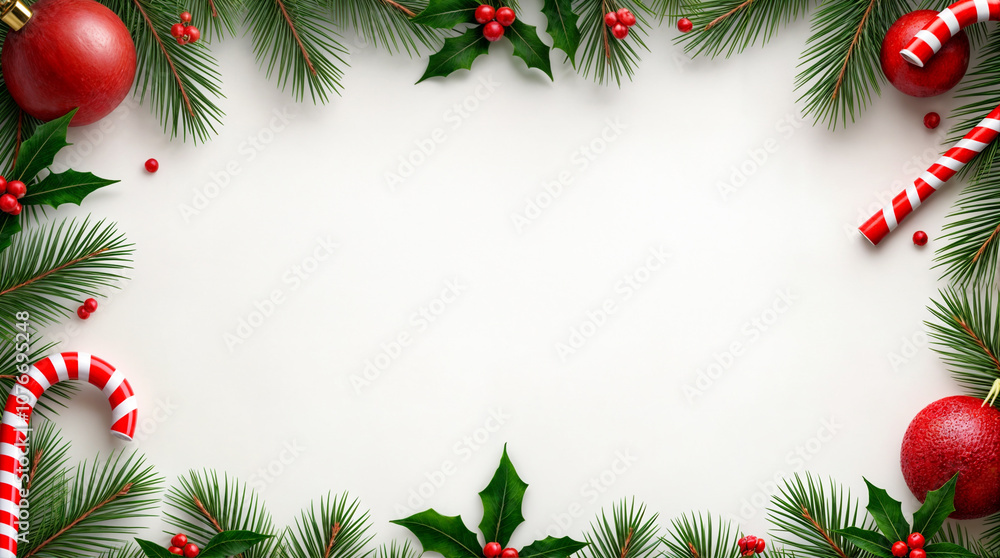 Cornice Natalizia con Decorazioni Festive