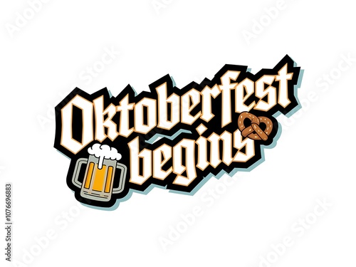 Oktoberfest Begins with a Beer and Pretzel photo