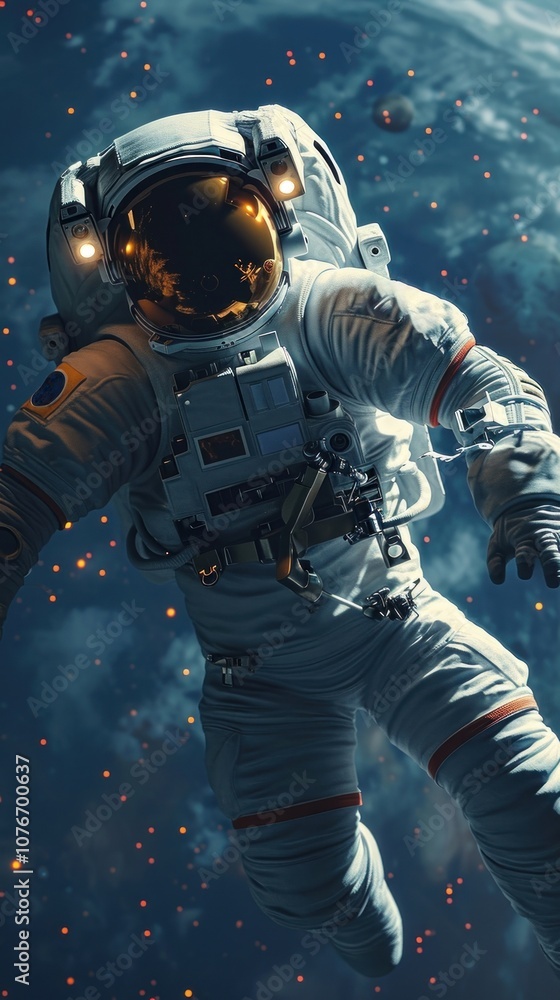 Space astronaut futuristic protection. Space astronaut futuristic protection.