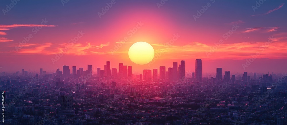 Fototapeta premium Cityscape Sunset