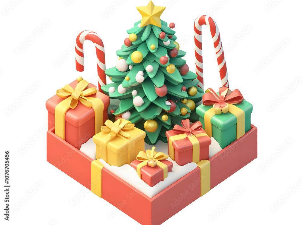 Christmas Gift Box with Ribbon Christmas Gift Box with Ribbon