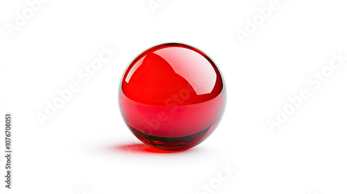 Red glossy sphere on a white isolated background Free Download Red glossy sphere on a white isolated background - GFXLoad