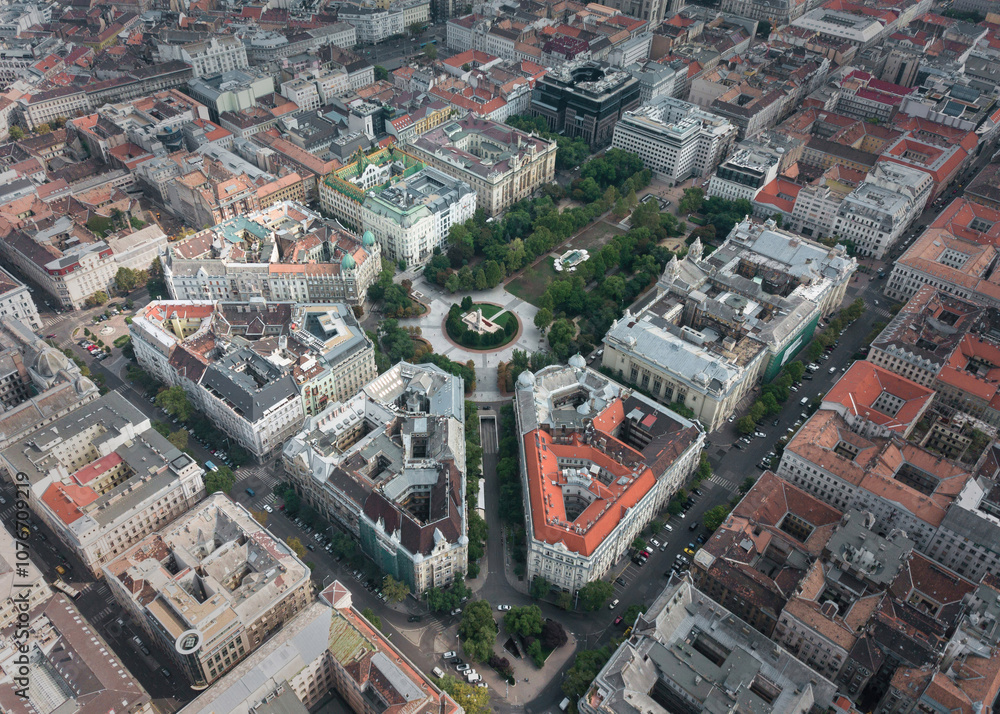 Obraz premium Aerial View, Drone Photo of Plaza in Europe