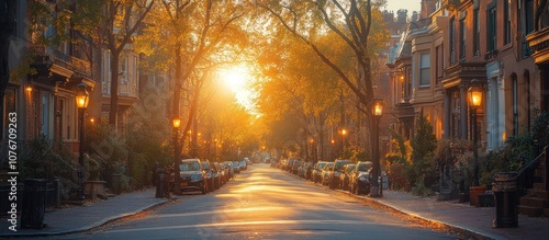 Golden Hour on a City Street