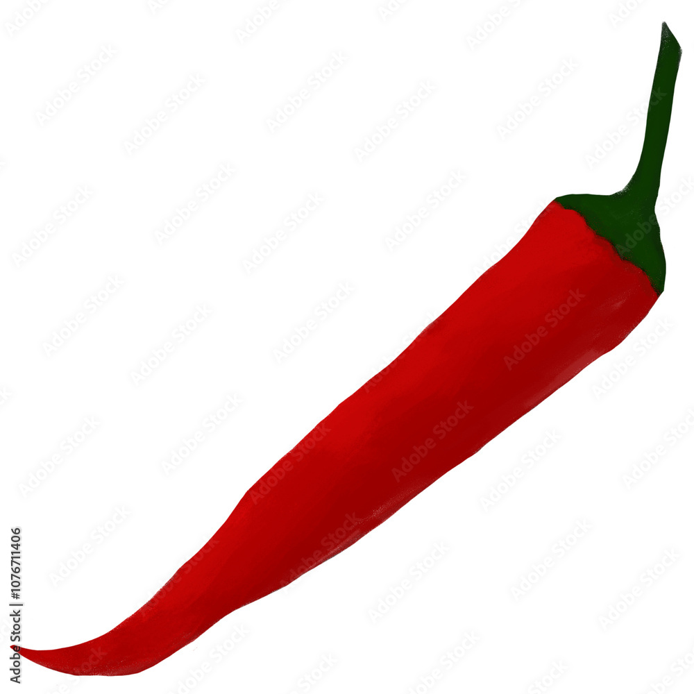 Chili placed on a white background Chili placed on a white background