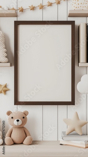 empty frame in the children's room