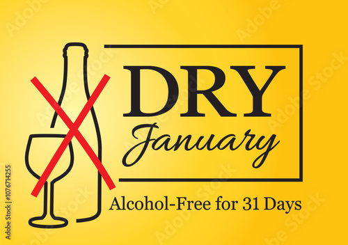 Obraz na płótnie DRY JANUARY - YELLLOW 2 w salonie