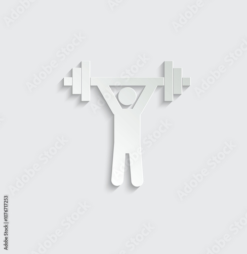 fitfitness icon  vector heavy weight lifting icon photo