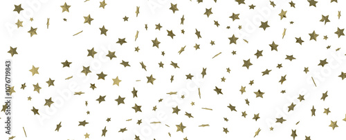 Cascading Christmas Constellations: Brilliant 3D Illustration Showcasing Falling Festive Star Patterns
