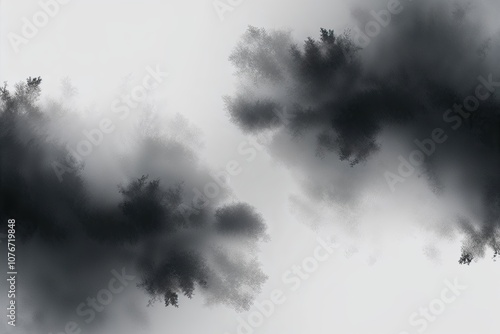 Serene Monochromatic Backdrop with Soft White, Gray, and Charcoal for a Tranquil Abstract Fogscape Design