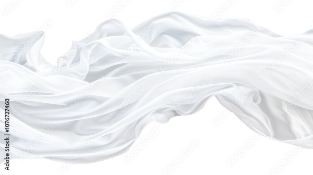 white silk fabric isolated on white or transparent png white silk fabric isolated on white or transparent png