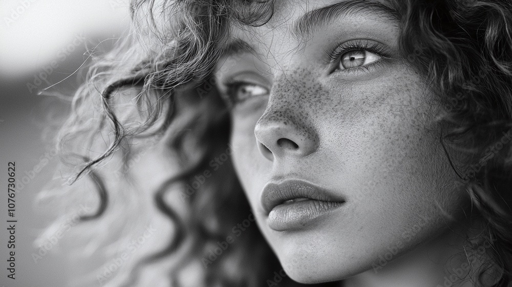young woman portrait black white beauty and the depth of natural elegance and serene expression. young woman portrait black white beauty and the depth of natural elegance and serene expression.