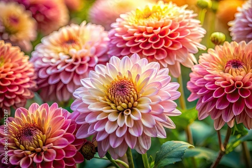 Stunning Chrysanthemum Morifolium Blooms in Vibrant Colors - Captivating Floral Photography for Nature Lovers