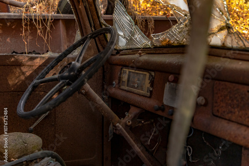 Abandoned farm trucks in the woods of the Delaware Water Gap National Recreation Area