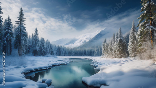 冬の自然の風景