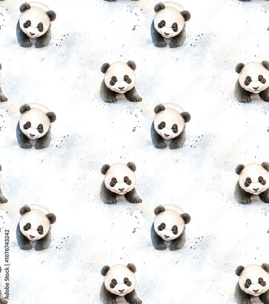 A playful pattern featuring cute panda illustrations on a light background, perfect for designs or decorations. A playful pattern featuring cute panda illustrations on a light background, perfect for designs or decorations.
