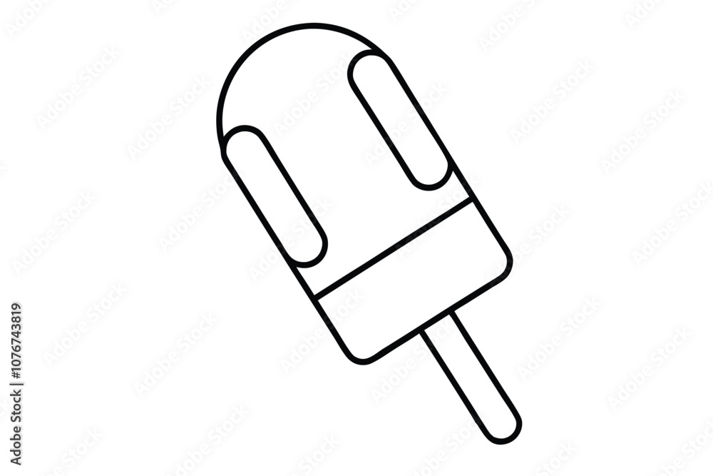 Ice pop line art vector illustration Ice pop line art vector illustration