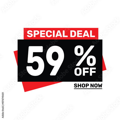 Special deal 59 off price marketing blue color design.