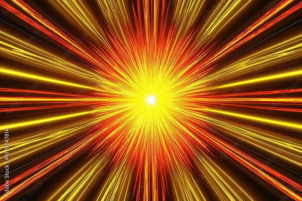 Vibrant Orange and Yellow Starburst Effect with Radiant Energy Beams Design Vibrant Orange and Yellow Starburst Effect with Radiant Energy Beams Design