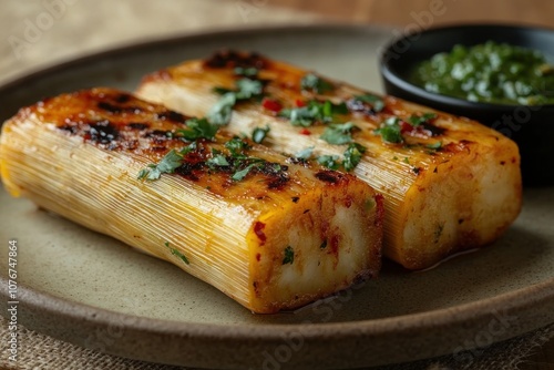 Grilled Palm Heart with Chimichurri Sauce photo