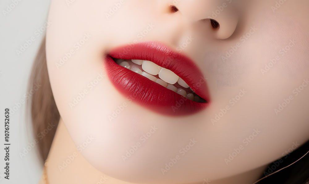 Fototapeta premium Elegant High-Fashion Beauty Portraits with Radiant Skin, Glamorous Makeup, and Luxurious Skincare Glow.