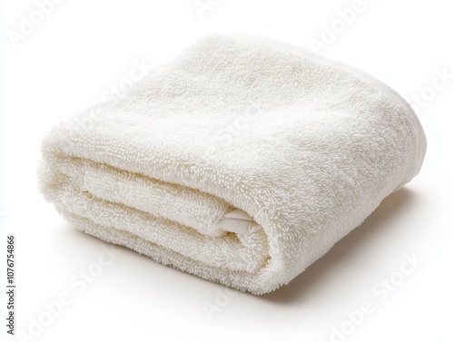 Cleaning cloth folded, isolated on white background