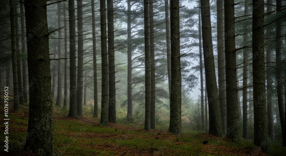 Fototapeta premium Misty Forest Path