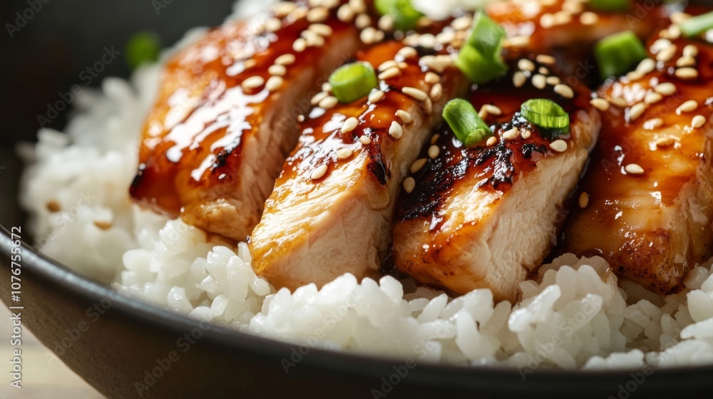 Glazed Chicken with Sesame Seeds and Rice Glazed Chicken with Sesame Seeds and Rice