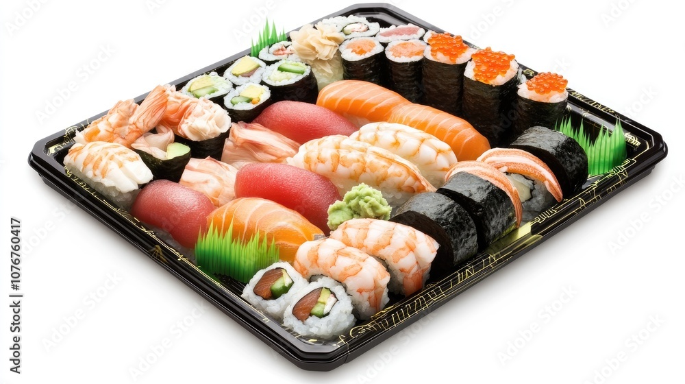 Luxurious Sushi Platter with Fresh Seafood Selection Luxurious Sushi Platter with Fresh Seafood Selection
