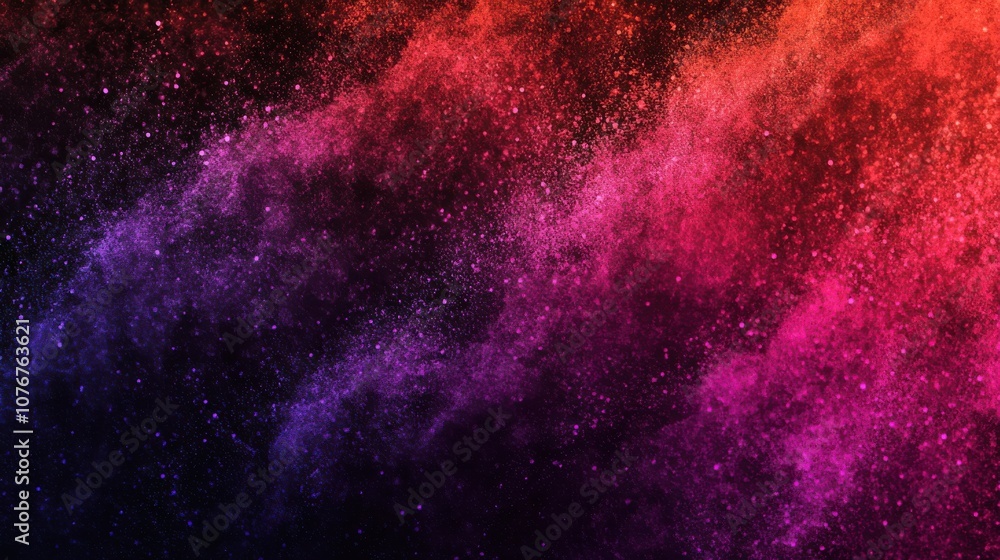 Fototapeta premium A stunning cosmic nebula showcases vibrant colors of blue, pink, and red dancing through the dark expanse of space, highlighting the beauty and mystery of the universe.