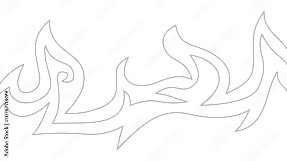 Obraz premium flame lines. Background with fire lines. Outline of flames as a background. Fire border. Continuous fire line design. Flame outline background.