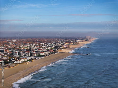 Deal beach coastline in Monmouth County 