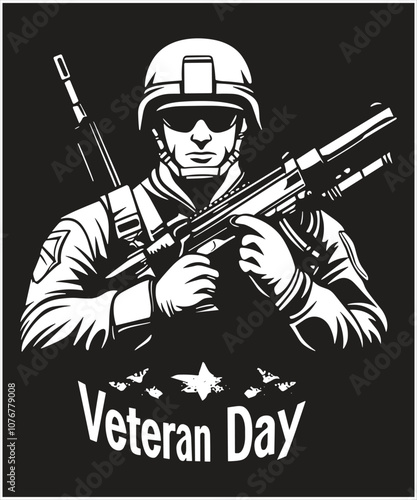 Veterans Day Army and Soldier Logo Silhouettes,
Saluting Soldier Logo Silhouettes for Veterans Day