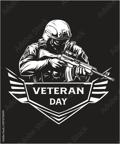 Veterans Day Soldier Logo Silhouettes Collection,
Army Logo Vector Silhouettes Bundle for Veterans