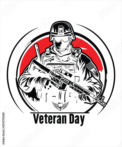 Veterans Day Soldier Logo Silhouettes Collection,
Army Logo Vector Silhouettes Bundle for Veterans